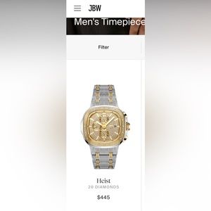 JBW Mens Diamond Timepiece. New never worn. Very elegant he will love it.